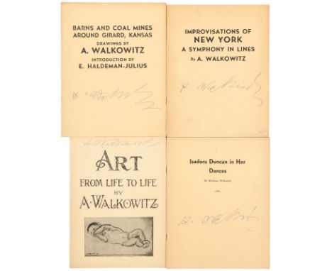 Heading: Author: Walkowitz. AbrahamTitle: Four signed volumes by Abraham WalkowitzPlace Published: Girard, KansasPublisher:Ha