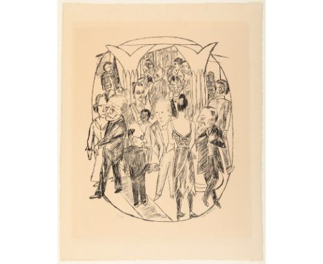 Heading: Author: Beckmann, MaxTitle: Das Theaterfoyer (The Theater Lobby)Place Published: Publisher:Date Published: 1922Descr