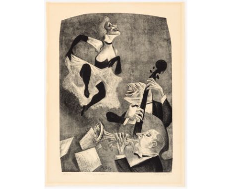 Heading: Author: Gropper, WilliamTitle: The PerformancePlace Published: Publisher:Date Published: c.1955Description:  Lithogr