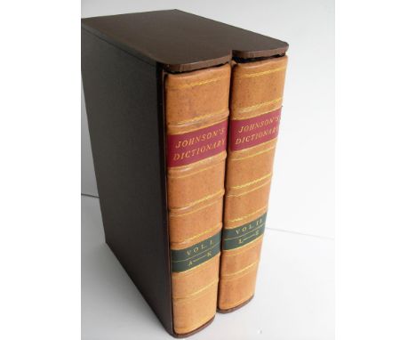 JOHNSON'S DICTIONARY, 124/1000, Folio Society, 2006 facsimile of the First Edition printed by St. Edmundsbury Press, bound in