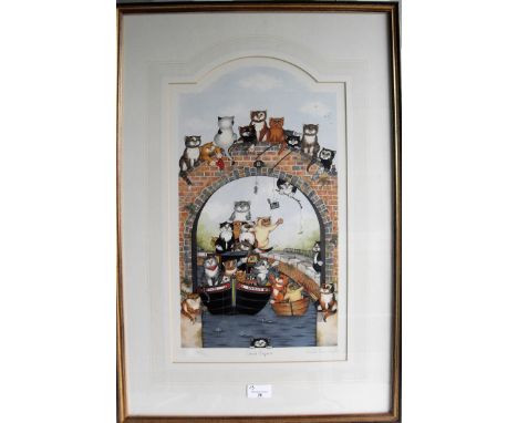 Linda Jane Smith, CASUAL CAPERS, lithograph 608/750, 48 x 25 cm and two other indistinctly signed, OPPOSITES ATTRACT and LOVE