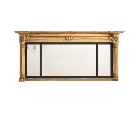 A GEORGE IV GILTWOOD AND COMPOSITION OVERMANTEL MIRRORCIRCA 1830Of small proportion46cm high, 98cm wideCondition Report: Mark