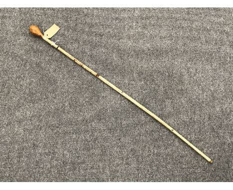 An early 20th century marine vertebrae swagger stick.