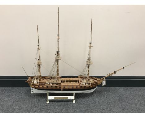 A scratch-built model - HMS Great Britain, on stand, height 74 cm.