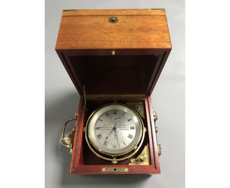 A fine quality boxed chronometer by John Fletcher, maker to the Admiralty, 48 Lombard street, London. CONDITION REPORT: The o