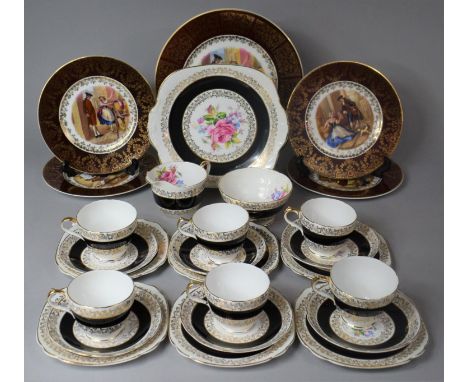 A Collection of Gilt Decorated China by Coronet to Include Teaset to Comprise Milk, Sugar, Six Cans, Six Saucers, Six Side Pl