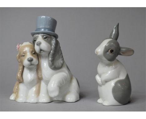 Two Nao Ornaments, Dogs and Rabbit 