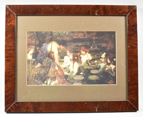 A Framed Pre-Raphaelite Print, After Waterhouse, "Hylas and the Nymphs" 