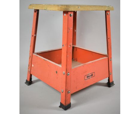 A Mid 20th Century Metal Framed Step Stool by Hirsh, 37cm High 