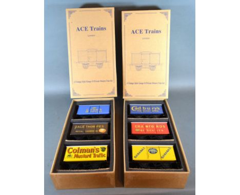 Ace Trains A Vintage Style Gauge 0 Private Owners Van Set No.7 within original box together with another similar set No.6 wit