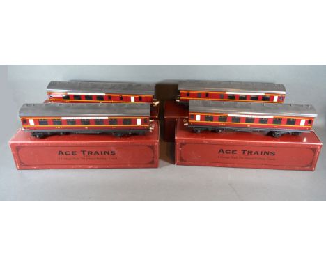 A Group Of Four Ace Trains 0 Gauge LMS 'The Royal Scot' Coaches with original boxes 