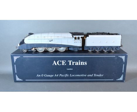 Ace Trains An 0 Gauge A4 Pacific Locomotive and Tender Silver Fox 2512 