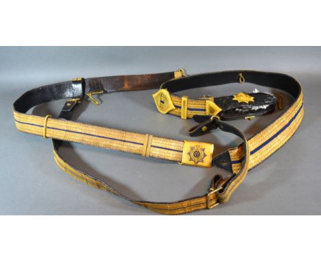 An Army Service Corps Officer's Cross Pouch together with belt and buckle 