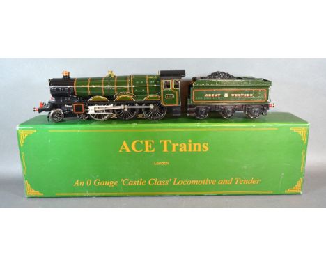 Ace Trains An 0 Gauge Castle Class Locomotive and Tender with revised design Ace Mills Motor Warwick Castle GWR 4081 Single C