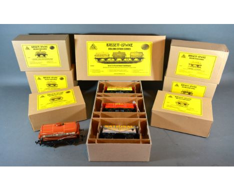 Three Bassett-Lowke Rolling Stock Series Tank Wagons within original boxes together with three other Bassett-Lowke tank wagon