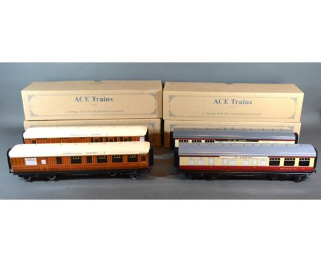 Ace Trains A Vintage Style Tin Printed Railway Coach BRC-5 Restaurant Car 'The Red Dragon' and 'The Elizabethan' together wit