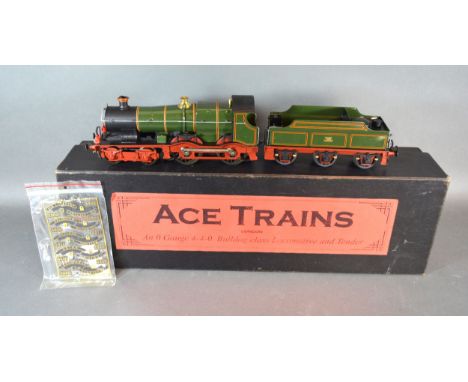 An Ace Trains 0 Gauge 4-4-0 Bulldog Class Locomotive and Tender GWR Lined Green 1900 within original box 