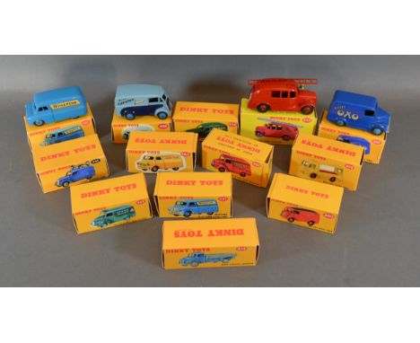 A Dinky Toys Streamlined fire Engine, number 250, boxed together with a collection of other Dinky Toys in boxes 