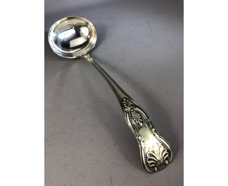 Large heavy silver plated ladle by A1 approx 31cm long and 286g