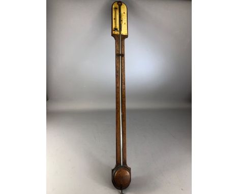 STICK BAROMETER signed Negretti &amp; Zambra, Hatton Garden, London with Mercury scales