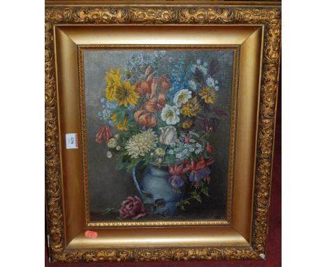 Cecily M Salusbury - Bright September, oil, signed, lower right, and with RA exhibition label verso for 1934, 36x28cm
