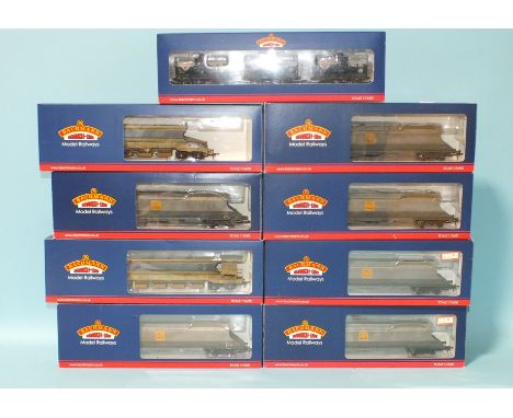 Bachmann OO Gauge, six 38-033 Bogie Hopper wagons and three other wagons, all boxed, (9).