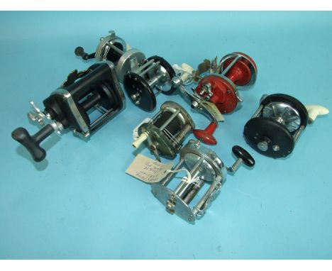 A K P Morritt Ltd Intrepid 'Sea Streak' boat reel and six others, including 'Ocean City 1600', 'Ocean City 901', 'Ocean City 