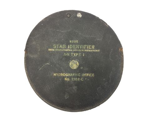 WW2 US Army/Navy A-N Type 1 Navigation Star Chart. dated 1942. Circular perspex charts in cover.