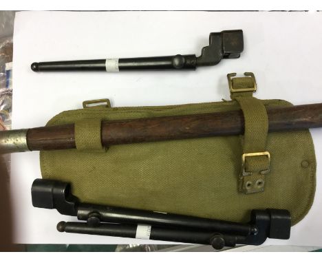 WW2 British 1937 pattern Entrenching tool, maker marked and dated "Chillington 1941" complete with helve in webbing cover dat