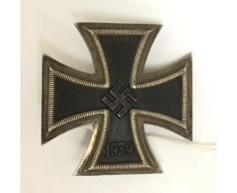 WW2 Third Reich Eisernes Kreuz 1. Klasse 1939. Iron cross 1st class 1939. No pin. Slightly vaulted. No makers marks.