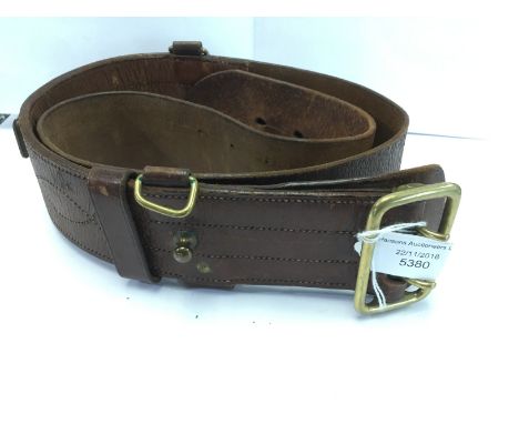 WW2 British Army Officers "Sam Brown" belt. But missing the cross strap. No dates or makers marks.