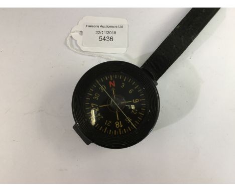 WW2 Third Reich Luftwaffe Armbandkompass Wrist Compass. Marked "FL 23235". Maker marked and dated "AK39". Black lid to dial. 