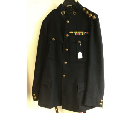 WW2 British Royal Corps of Signals Officers Blues No1 Dress Uniform consisting of Captains Tunic with WW1/WW2 service ribbon 