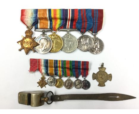 WW1 British Medal Group; 1914-15 Star, War Medal, Victory Medal, 1939-45 War Medal, Coronation Medal 1911, Coronation Medal 1