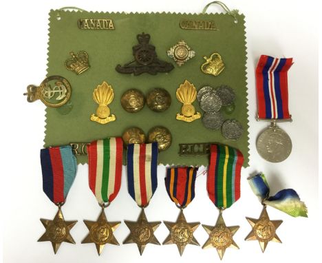 WW2 British Medals: 1939-45 Star: Italy Star: France &amp; Germany Star: Burma Star: Pacific Star: Atlantic Star: War Medal, 