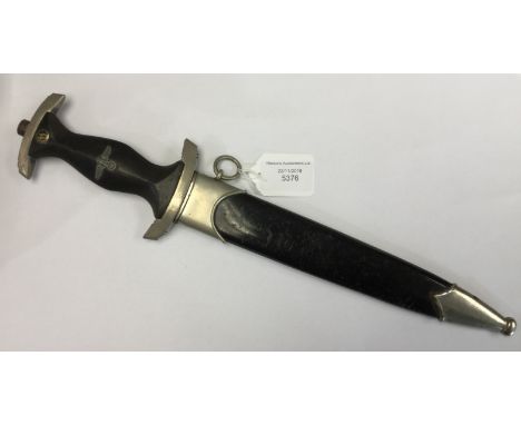 WW2 Third Reich 1933 Pattern SS Dagger. 20 cm blade which has been restored after being broken with end rewelded in place. "M