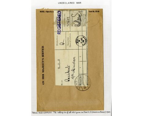 Sarawak. 1951-63 display collection of sixteen items relating either to J.C.B. Fisher (see Lot 692, Auction #29) or the 1963 