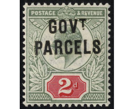 Great Britain. Army Officials. 1902 2d yellowish green and carmine-red, unmounted mint. SG O75 (£225 for hinged)