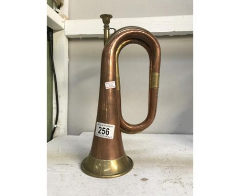 A brass and copper bugle
