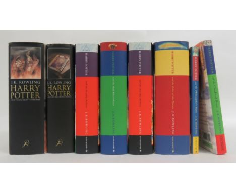 ROWLING, J. K - a collection of eight Harry Potter books to include six which state 'First Edition' on the back of the title 