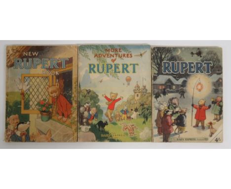 [Rupert Annuals] - three softback books to include, The New Rupert Book, 1946; More Adventures of Rupert, 1947 and Rupert, 19