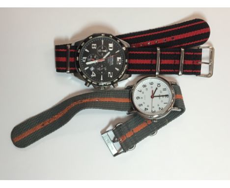Two gentlemen's wristwatches, chronograph and another, running