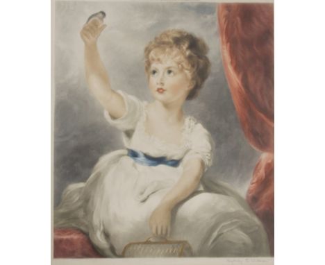 SIDNET ERNEST WILSON (born 1869) British, After LAWRENCE, Princess Charlotte, limited edition, colour mezzotint, signed and w