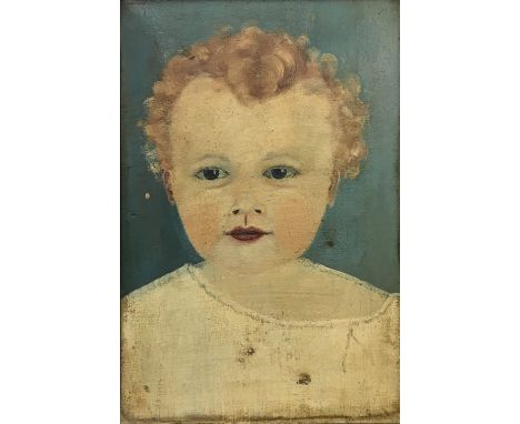 Portrait of a Baby, oil on canvas, framed