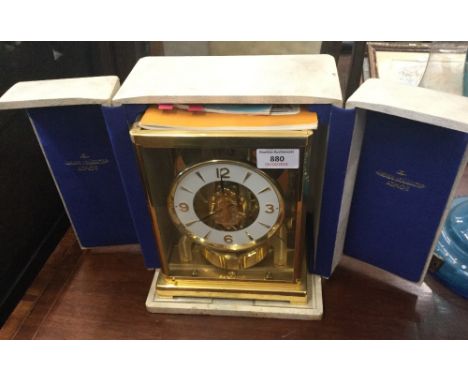 A cased Jaeger-LeCoultre Atmos clock