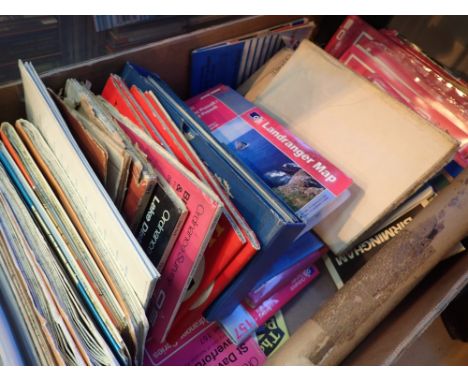 Box of mixed maps mainly ordnance survey 