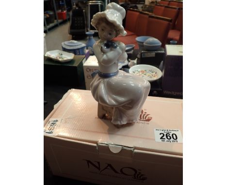 Boxed Nao figurine Girl with Puppy 