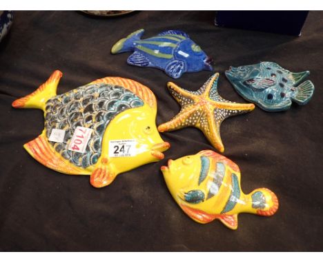 Box of Italian ceramic fish