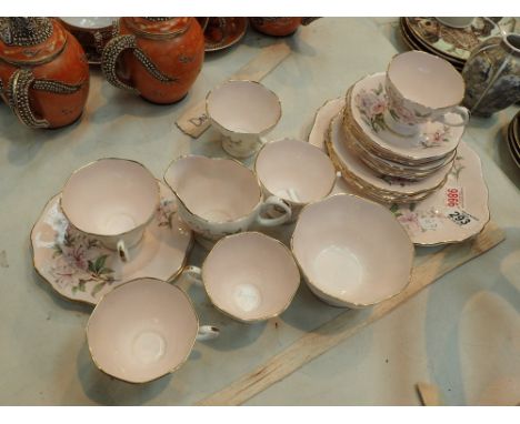 Twenty-one piece Foley tea service 