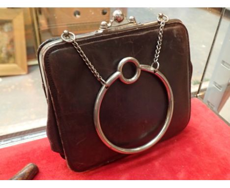 Vintage leather evening bag 